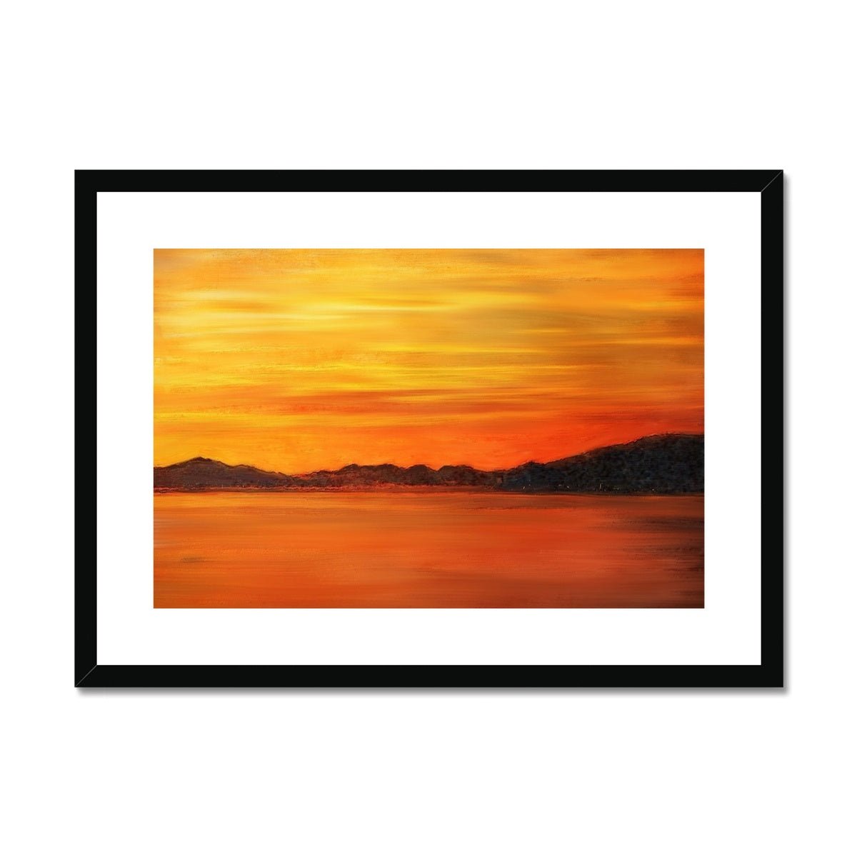 Loch Fyne Sunset Painting | Framed &amp; Mounted Prints From Scotland