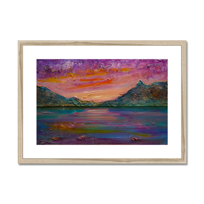 Loch Leven Sunset Painting | Framed &amp; Mounted Prints From Scotland