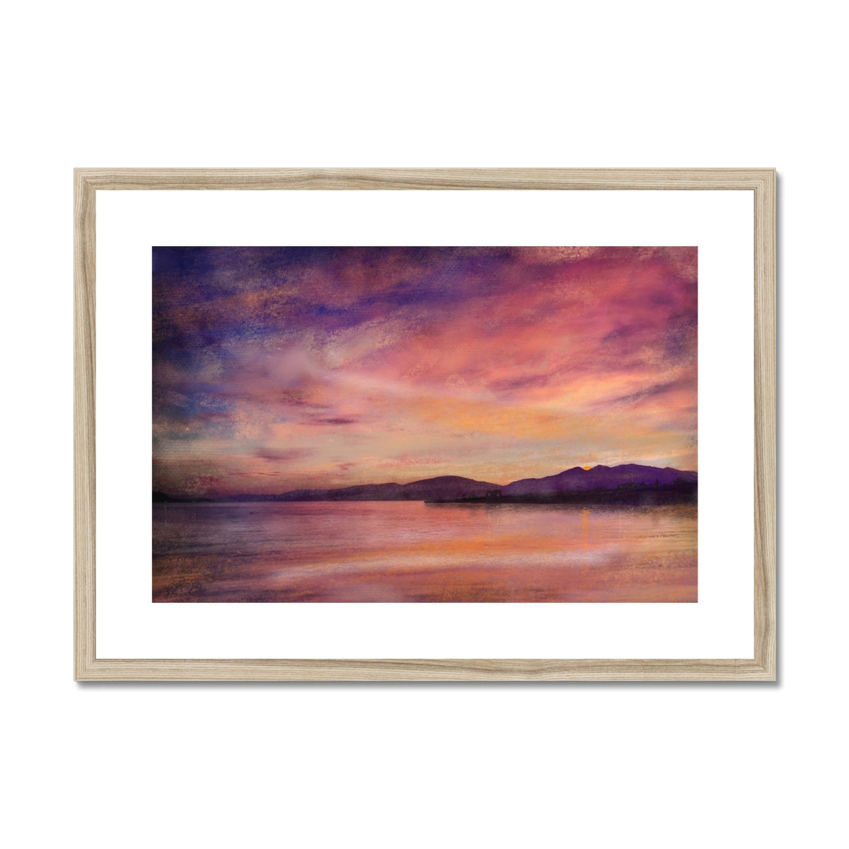 Loch Linnhe Dusk Painting | Framed & Mounted Prints From Scotland