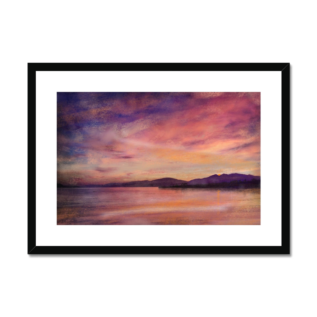 Loch Linnhe Dusk Painting | Framed &amp; Mounted Prints From Scotland