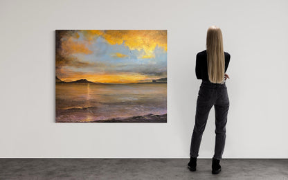 Loch Linnhe Sunset 60x50 inch Stretched Canvas Statement Wall Art