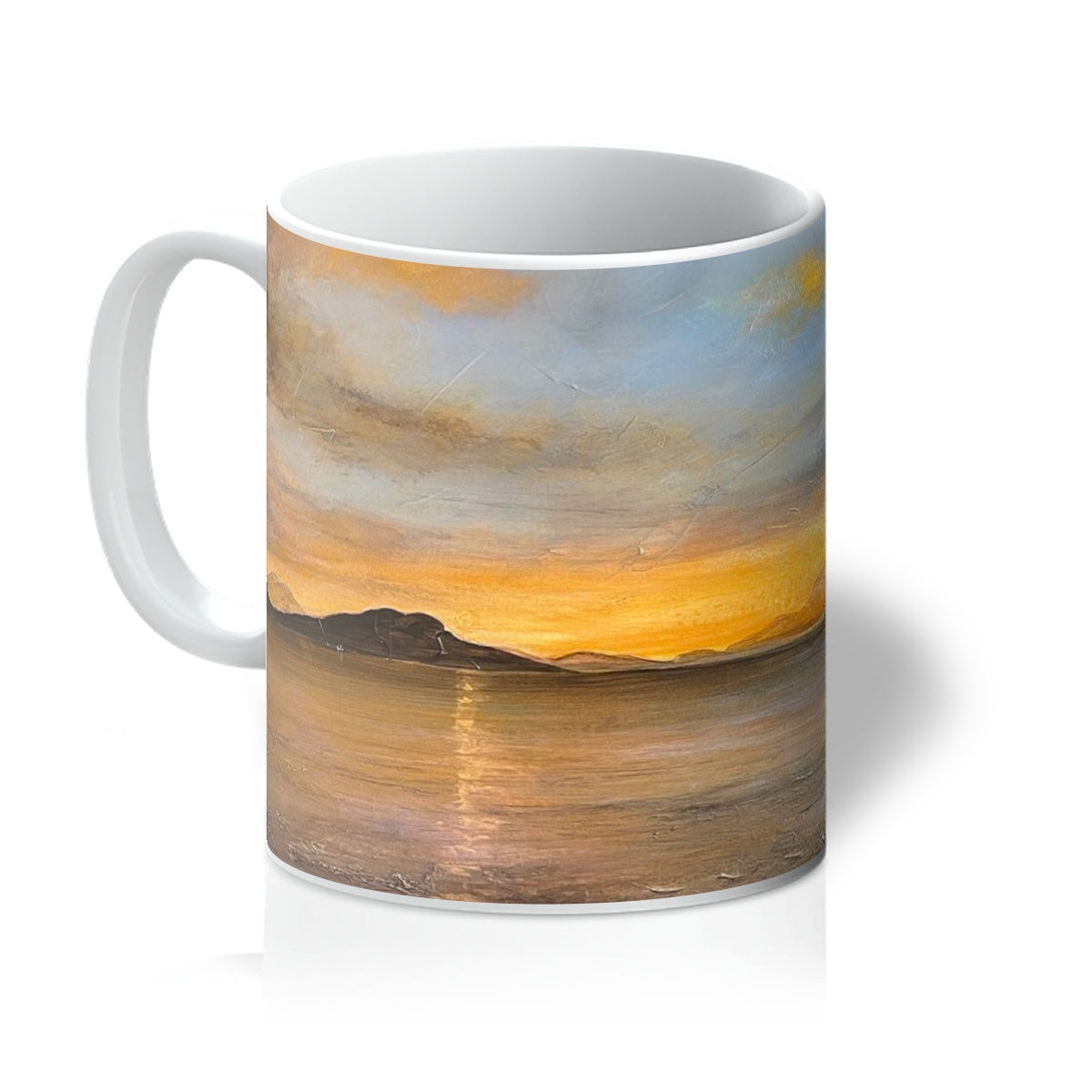 Loch Linnhe Sunset Art Gifts Mug | Scottish Lochs &amp; Mountains Art Gallery | Paintings, Prints, Homeware and Art Gifts From Scotland By Scottish Artist Kevin Hunter