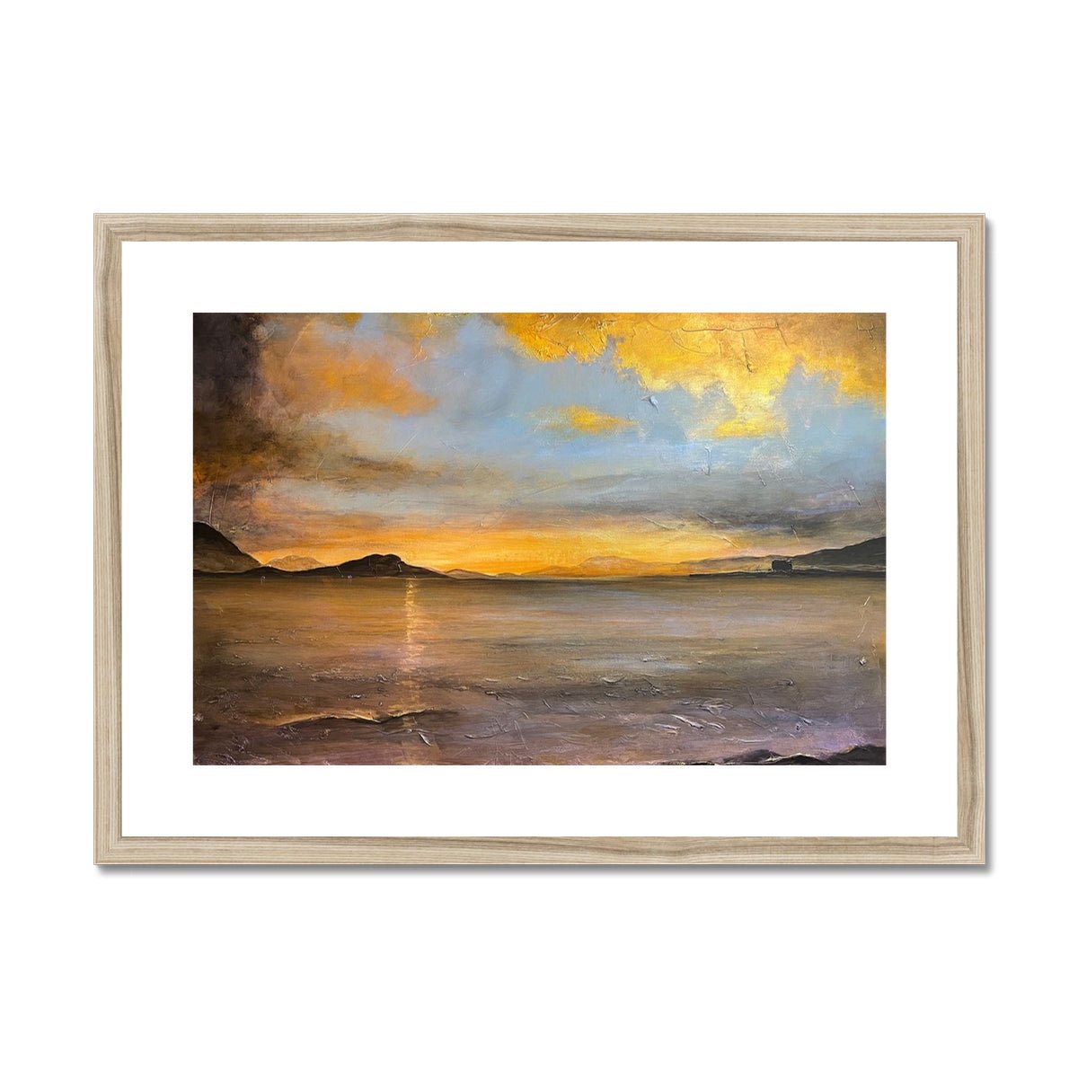 Loch Linnhe Sunset Painting | Framed &amp; Mounted Prints From Scotland