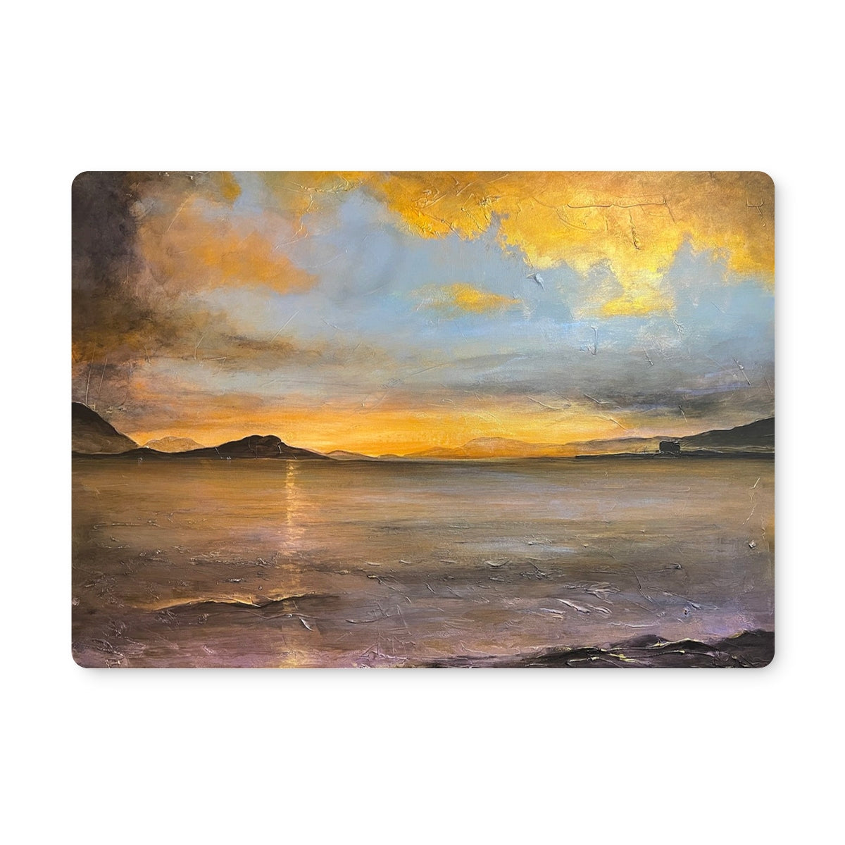 Loch Linnhe Sunset | Scottish Art Gifts | Placemat | Scottish Lochs & Mountains Art Gallery | Paintings, Prints, Homeware and Art Gifts From Scotland By Scottish Artist Kevin Hunter