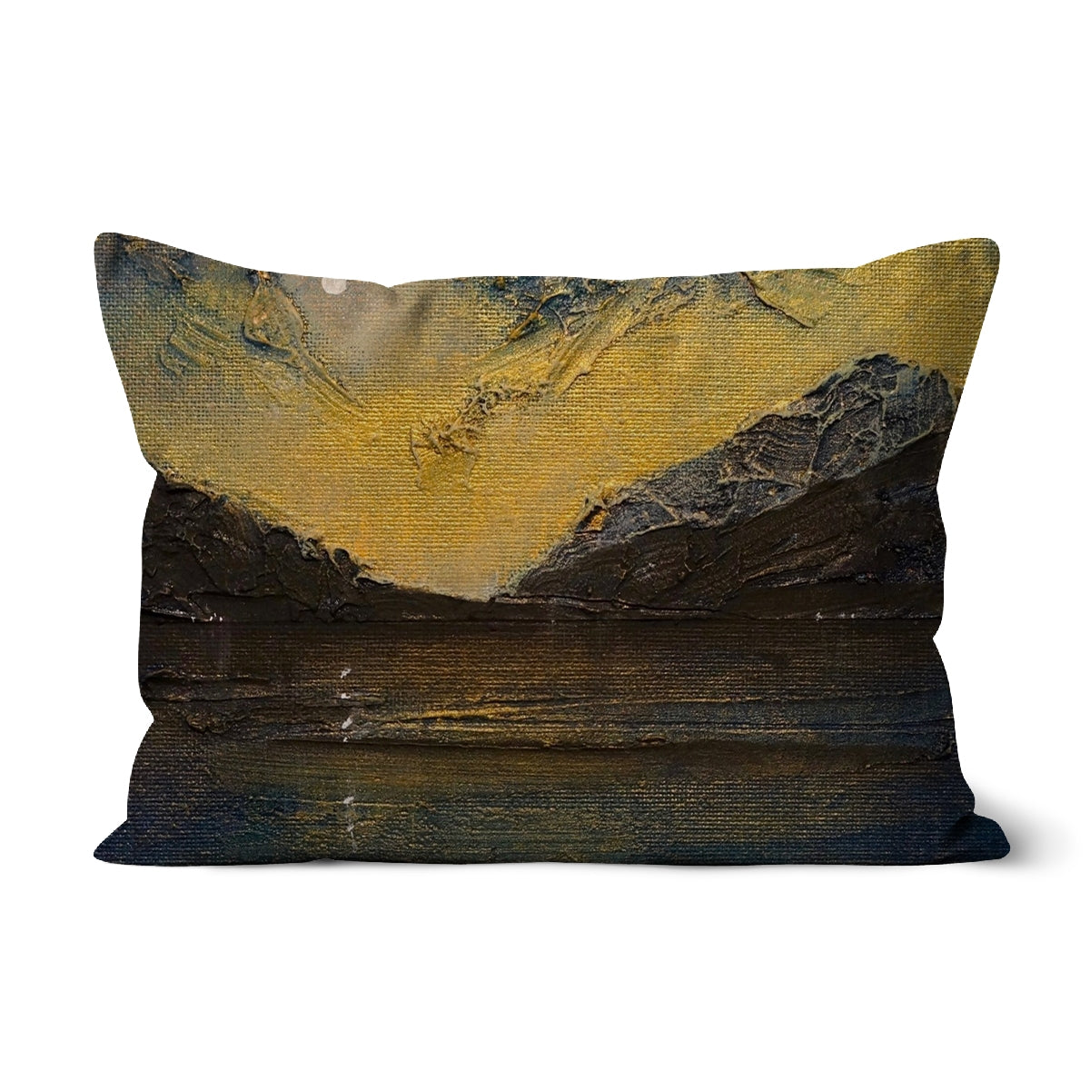 Loch Lomond Moonlight Art Gifts Cushion | Scottish Lochs & Mountains Art Gallery | Paintings, Prints, Homeware and Art Gifts From Scotland By Scottish Artist Kevin Hunter