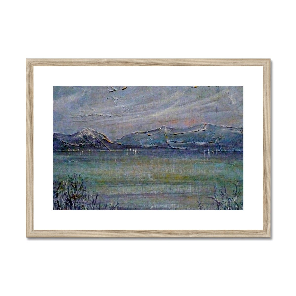 Loch Morlich Moonlight Painting | Framed & Mounted Prints From Scotland