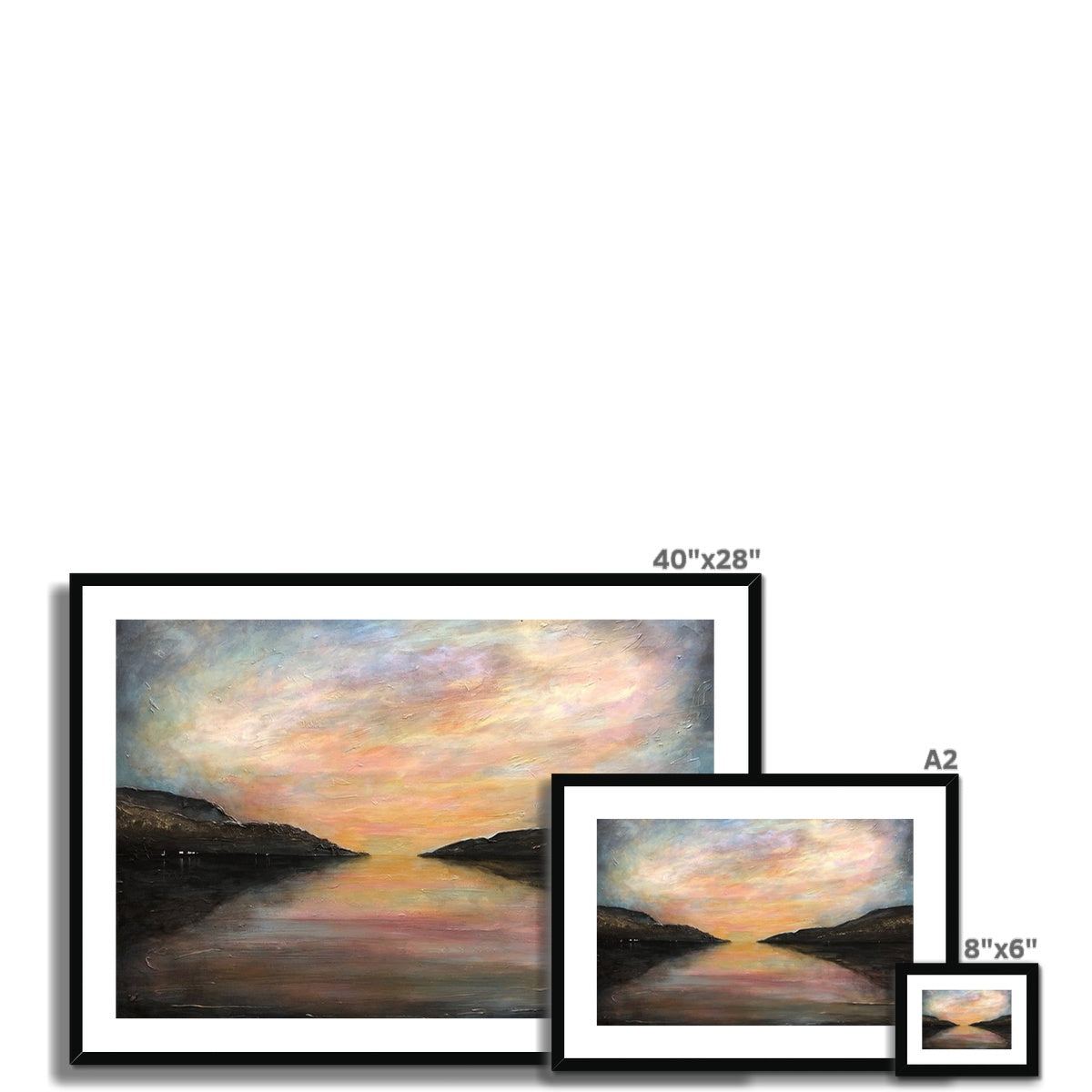 Loch Ness Glow Painting | Framed & Mounted Prints From Scotland