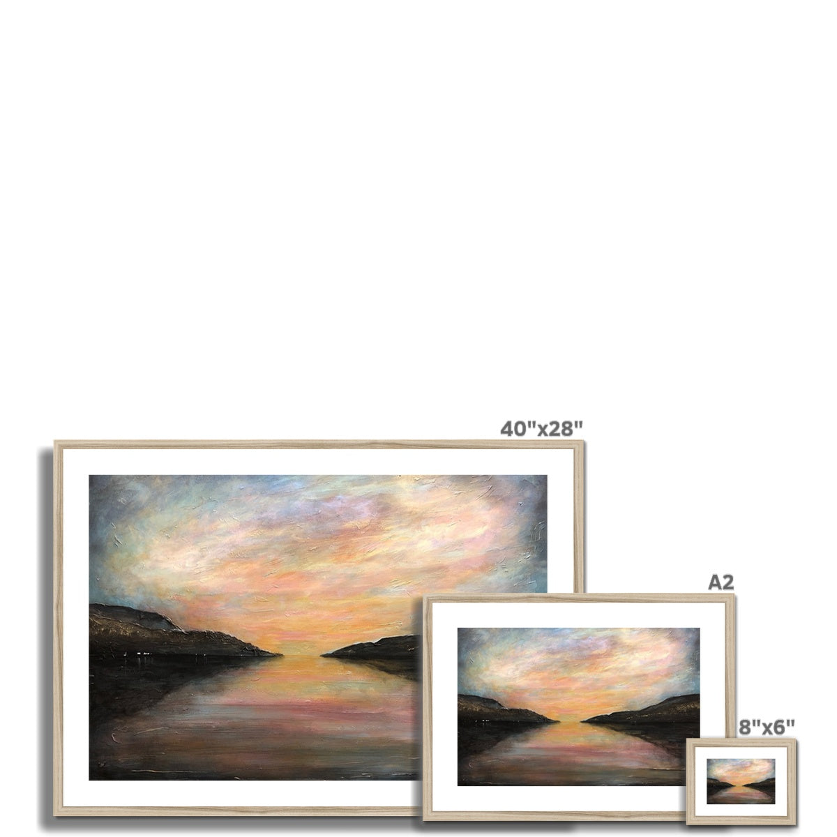 Loch Ness Glow Painting | Framed &amp; Mounted Prints From Scotland