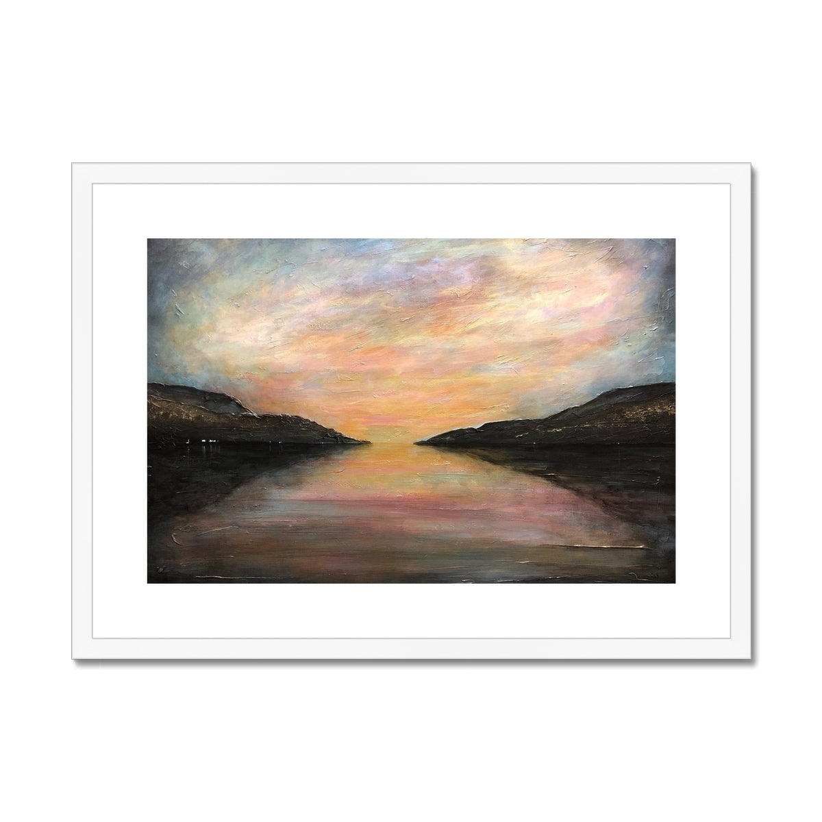 Loch Ness Glow Painting | Framed &amp; Mounted Prints From Scotland