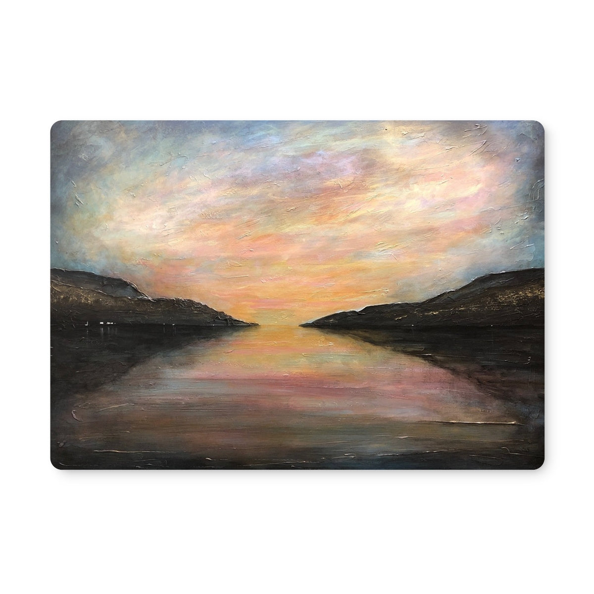 Loch Ness Glow | Scottish Art Gifts | Placemat | Scottish Lochs & Mountains Art Gallery | Paintings, Prints, Homeware and Art Gifts From Scotland By Scottish Artist Kevin Hunter