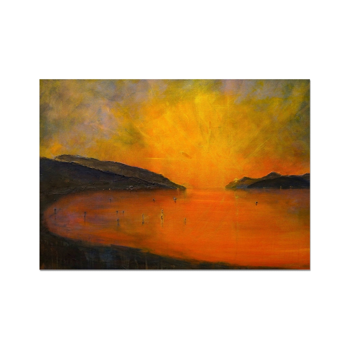 Loch Ness Sunset Prints | Scottish Lochs &amp; Mountains Art Gallery | Paintings, Prints, Homeware and Art Gifts From Scotland By Scottish Artist Kevin Hunter