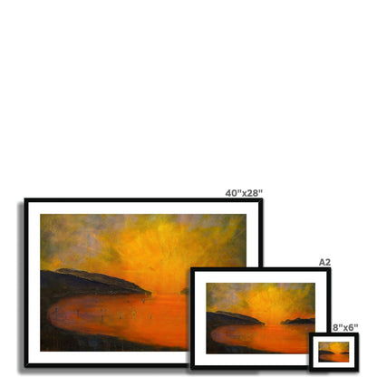 Loch Ness Sunset Painting | Framed &amp; Mounted Prints From Scotland