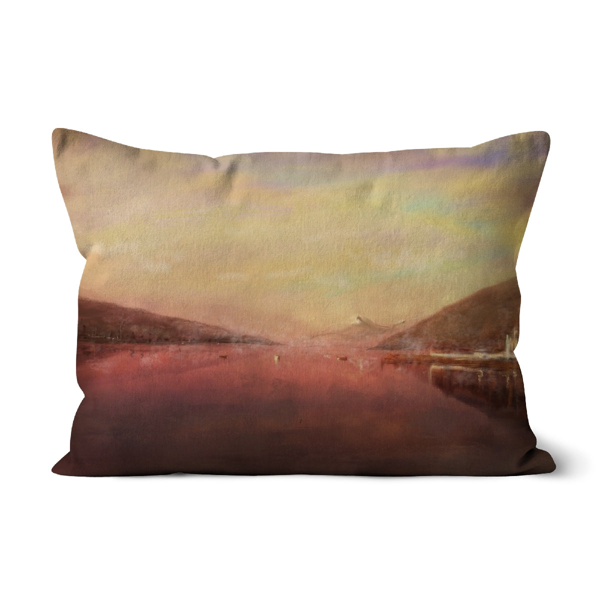 Loch Tay Art Gifts Cushion | Scottish Lochs &amp; Mountains Art Gallery | Paintings, Prints, Homeware and Art Gifts From Scotland By Scottish Artist Kevin Hunter