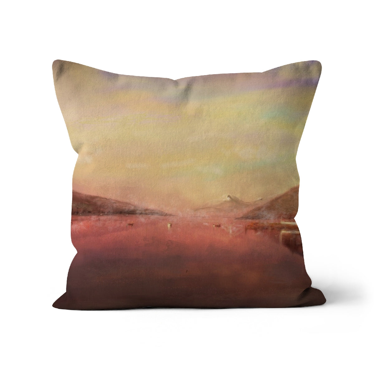 Loch Tay Art Gifts Cushion | Scottish Lochs & Mountains Art Gallery | Paintings, Prints, Homeware and Art Gifts From Scotland By Scottish Artist Kevin Hunter