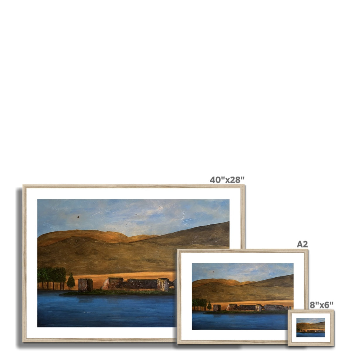 Lochindorb Castle Painting | Framed &amp; Mounted Prints From Scotland