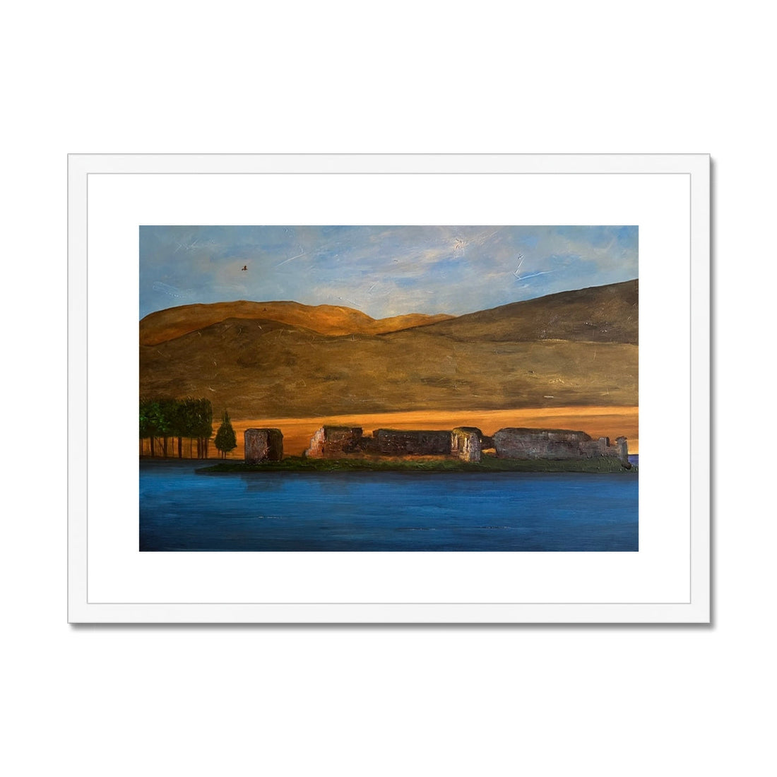 Lochindorb Castle Painting | Framed &amp; Mounted Prints From Scotland