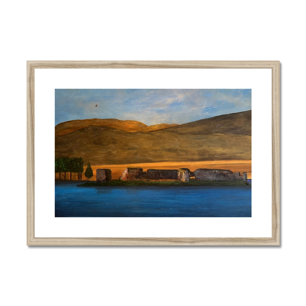 Lochindorb Castle Painting | Framed &amp; Mounted Prints From Scotland