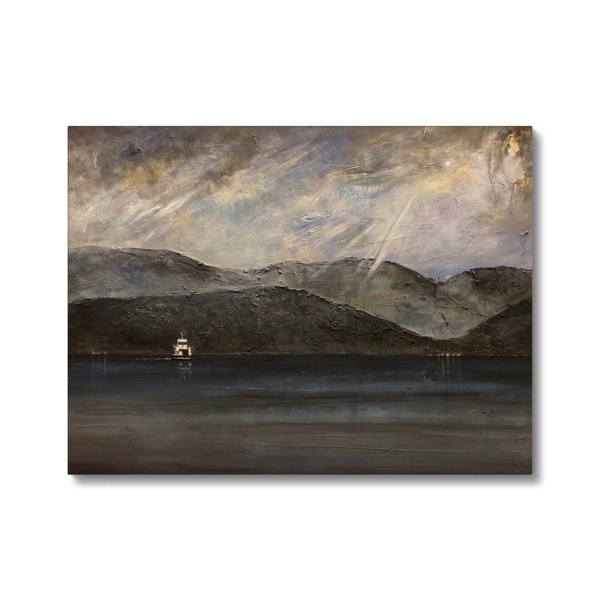 Lochranza Moonlit Ferry Canvas