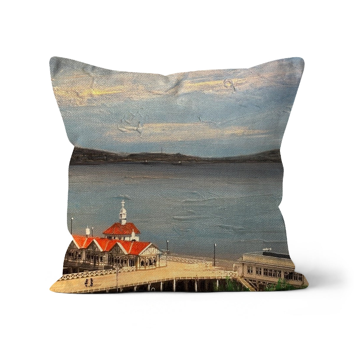 Looking From Dunoon Art Gifts Cushion | River Clyde Art Gallery | Paintings, Prints, Homeware and Art Gifts From Scotland By Scottish Artist Kevin Hunter