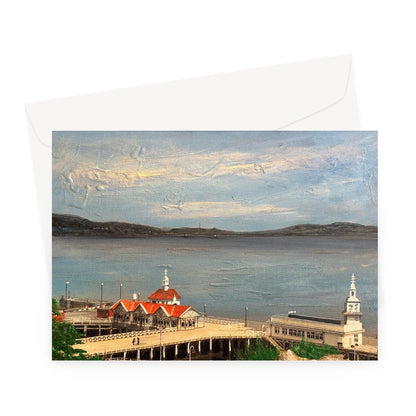 Looking From Dunoon Scottish Art Gifts Greeting Card | River Clyde Art Gallery | Paintings, Prints, Homeware and Art Gifts From Scotland By Scottish Artist Kevin Hunter