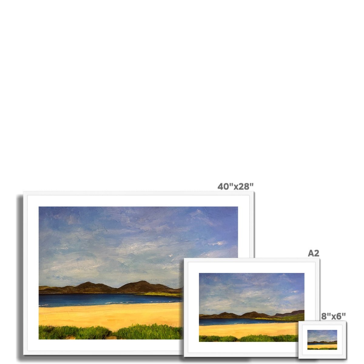 Luskentyre Beach Harris Painting | Framed &amp; Mounted Prints From Scotland