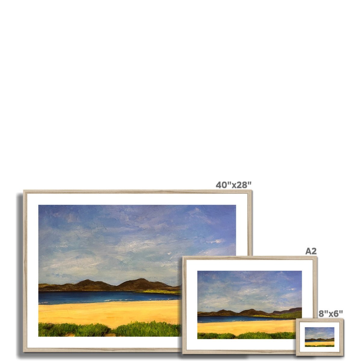 Luskentyre Beach Harris Painting | Framed & Mounted Prints From Scotland