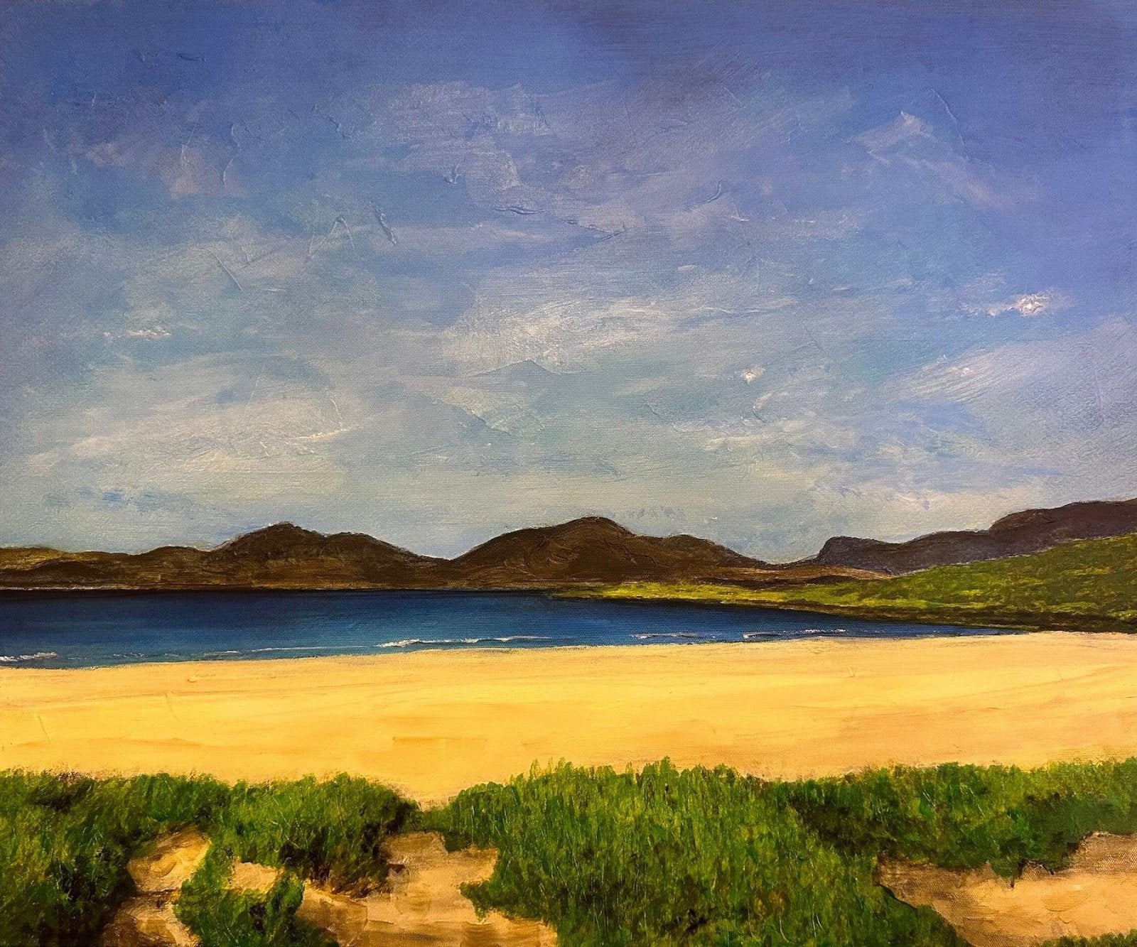 Luskentyre Beach Harris Original Scottish Landscape Painting