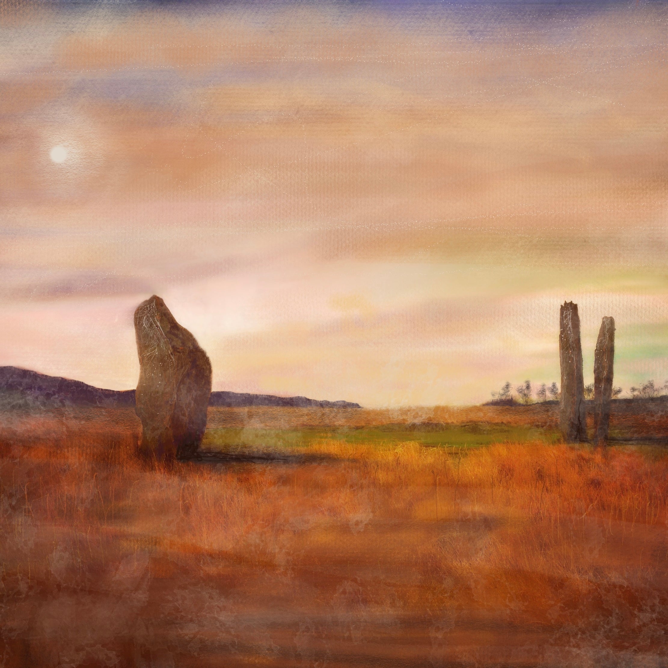 Machrie Moor Moonlight Arran | Scotland In Your Pocket Art Print