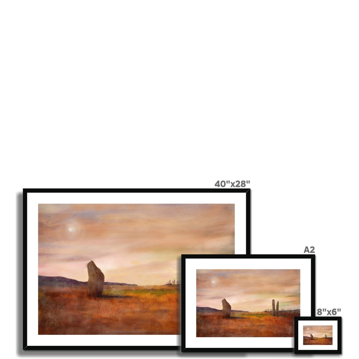 Machrie Moor Moonlight Painting | Framed & Mounted Prints From Scotland