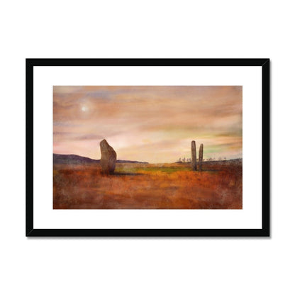 Machrie Moor Moonlight Painting | Framed &amp; Mounted Prints From Scotland