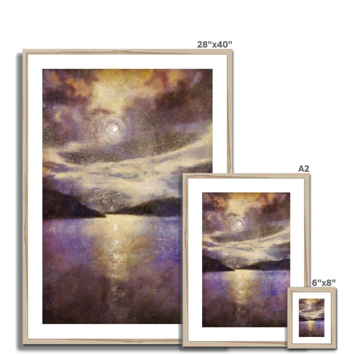 Moonlight Meets Lewis &amp; Harris Painting | Framed &amp; Mounted Prints From Scotland