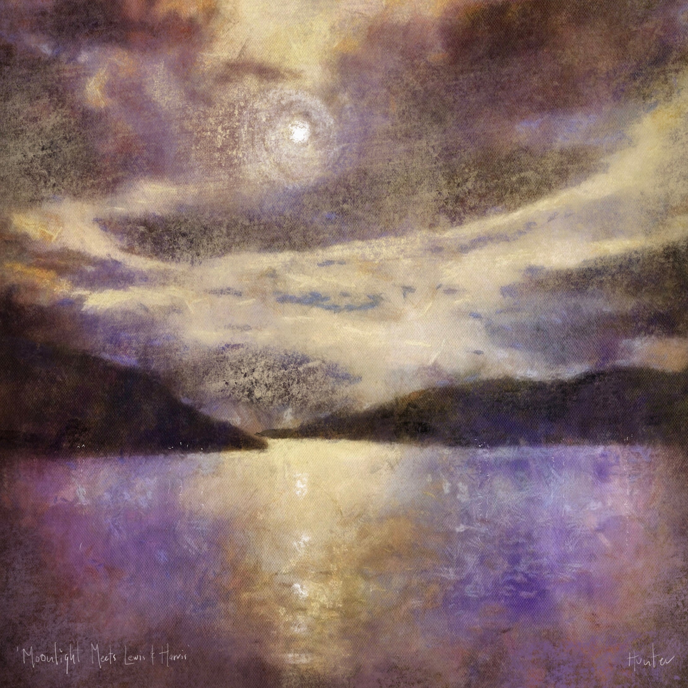 Moonlight Meets Lewis & Harris | Scotland In Your Pocket Art Print