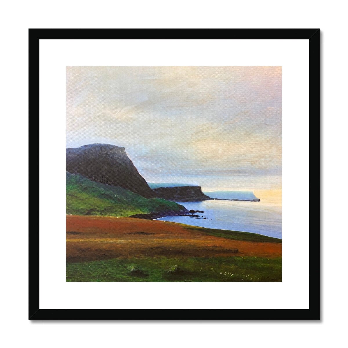 Neist Point Cliffs Skye Painting | Framed &amp; Mounted Prints From Scotland