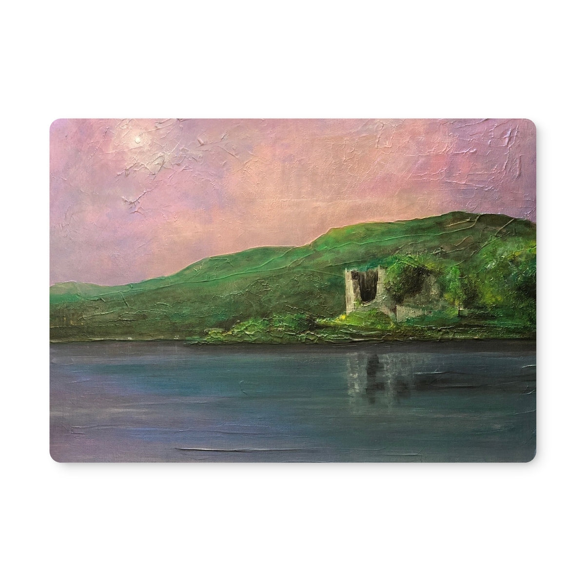 Old Castle Lachlan | Scottish Art Gifts | Placemat | Historic & Iconic Scotland Art Gallery | Paintings, Prints, Homeware and Art Gifts From Scotland By Scottish Artist Kevin Hunter