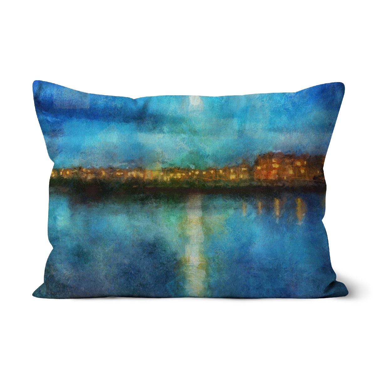 Portobello Moonlight Edinburgh Art Gifts Cushion | Edinburgh & Glasgow Art Gallery | Paintings, Prints, Homeware and Art Gifts From Scotland By Scottish Artist Kevin Hunter