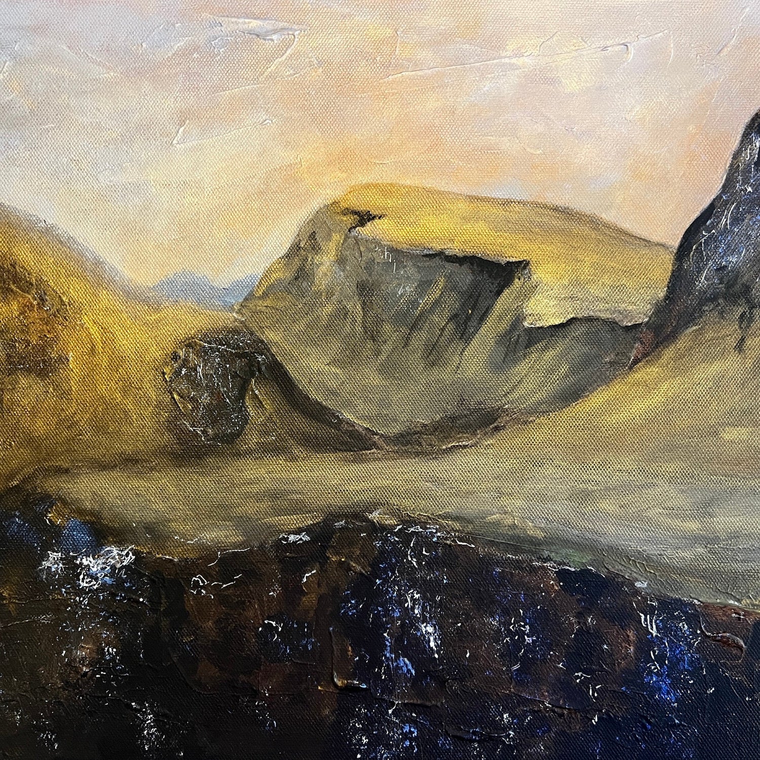 Quiraing Skye Wooden Art Block-Skye Art Gallery