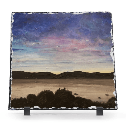 River Clyde Twilight Scottish Slate Art