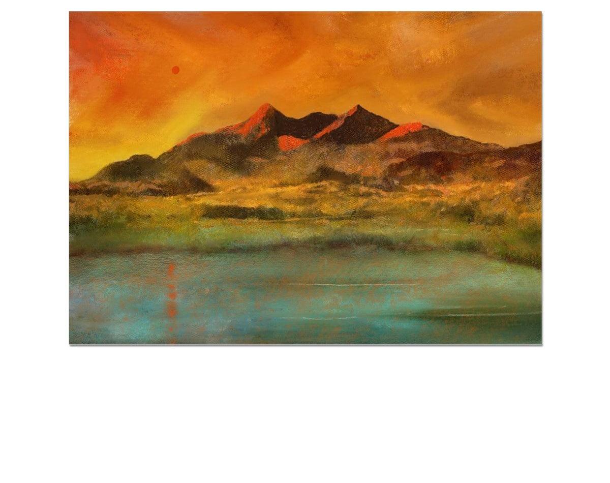 Skye Red Moon Cuillin Art Prints