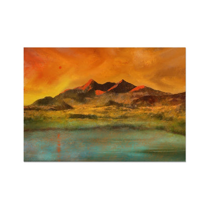 Skye Red Moon Cuillin Prints