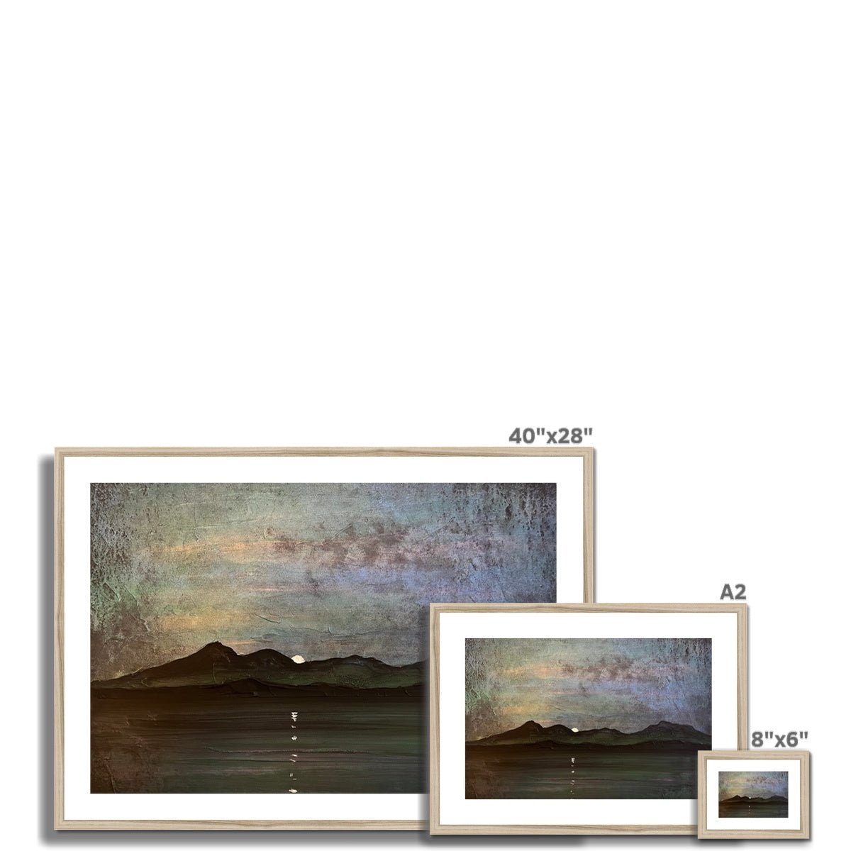 Sleeping Warrior Moonlight Arran Painting | Framed & Mounted Prints From Scotland