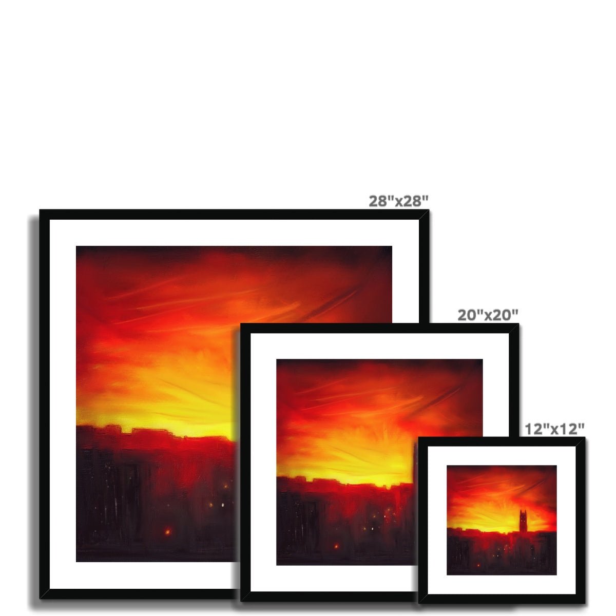 St Stephen's Church Sunset Painting | Framed & Mounted Prints From Scotland