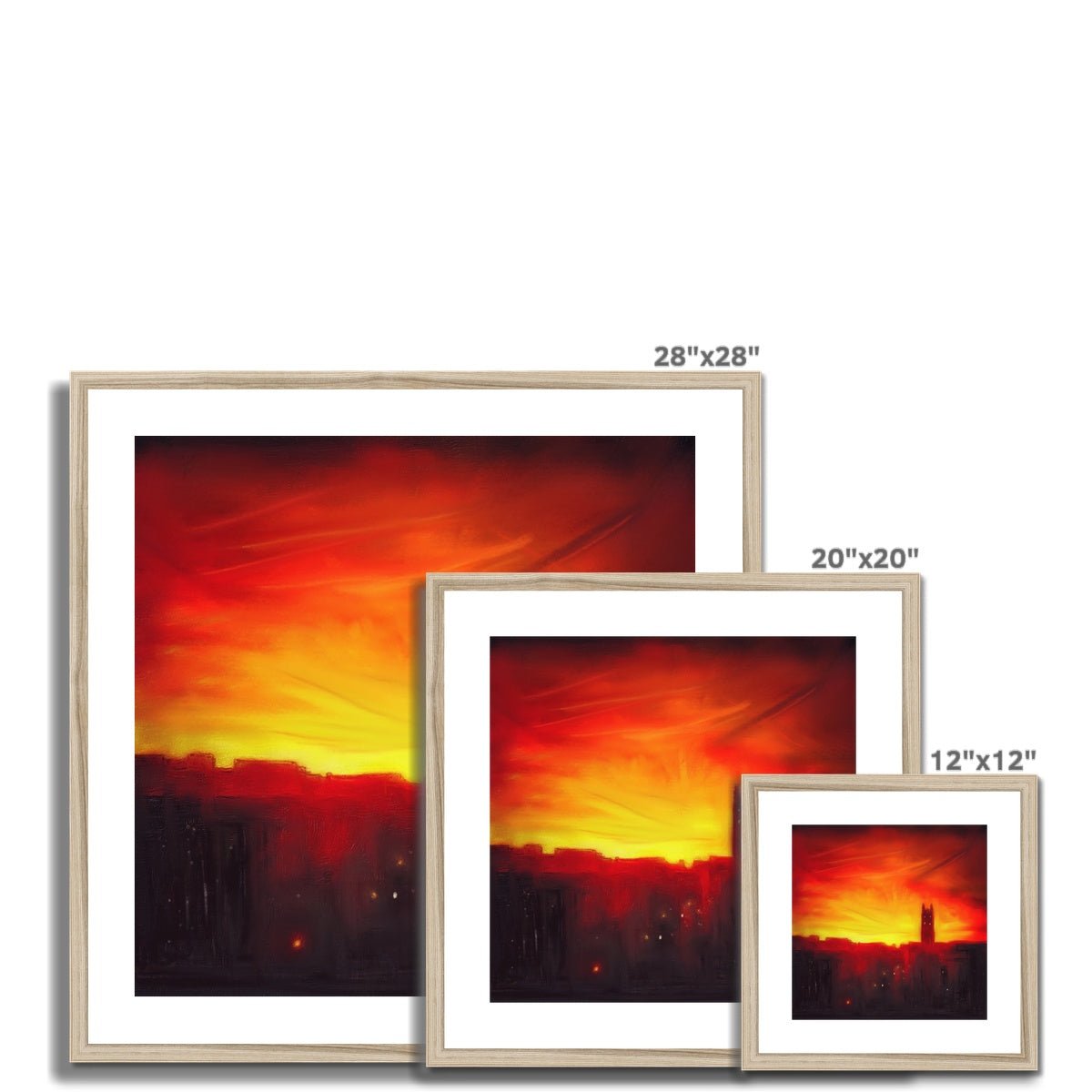 St Stephen's Church Sunset Painting | Framed & Mounted Prints From Scotland