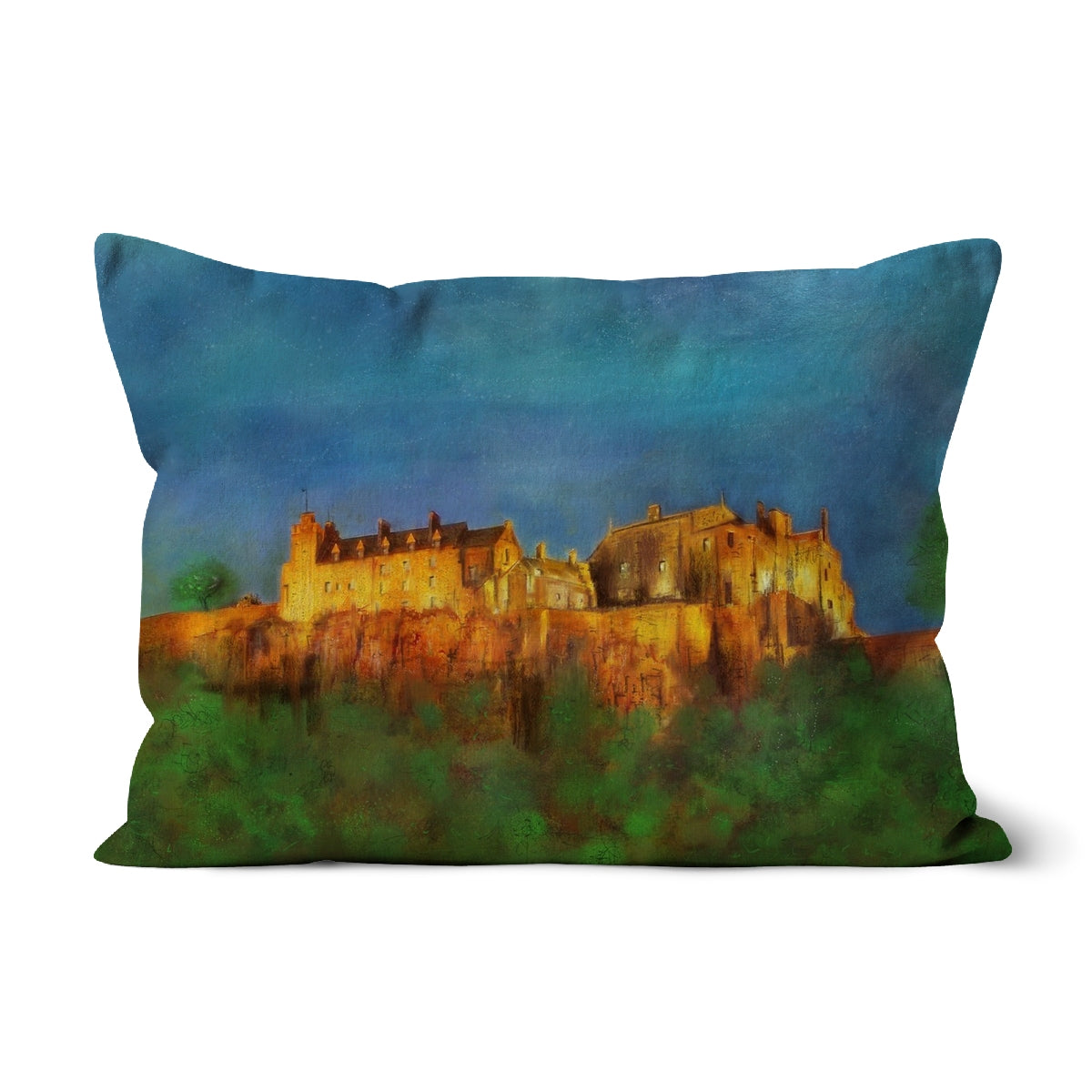 Stirling Castle Art Gifts Cushion | Historic & Iconic Scotland Art Gallery | Paintings, Prints, Homeware and Art Gifts From Scotland By Scottish Artist Kevin Hunter