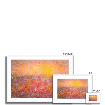 Sunrise Mist Horizon Abstract Painting | Framed &amp; Mounted Prints From Scotland