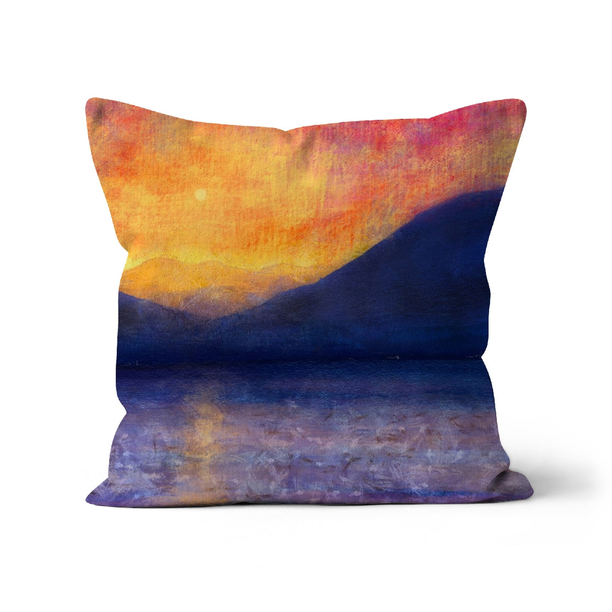 Sunset Approaching Mull Art Gifts Cushion | Hebridean Islands Art Gallery | Paintings, Prints, Homeware and Art Gifts From Scotland By Scottish Artist Kevin Hunter