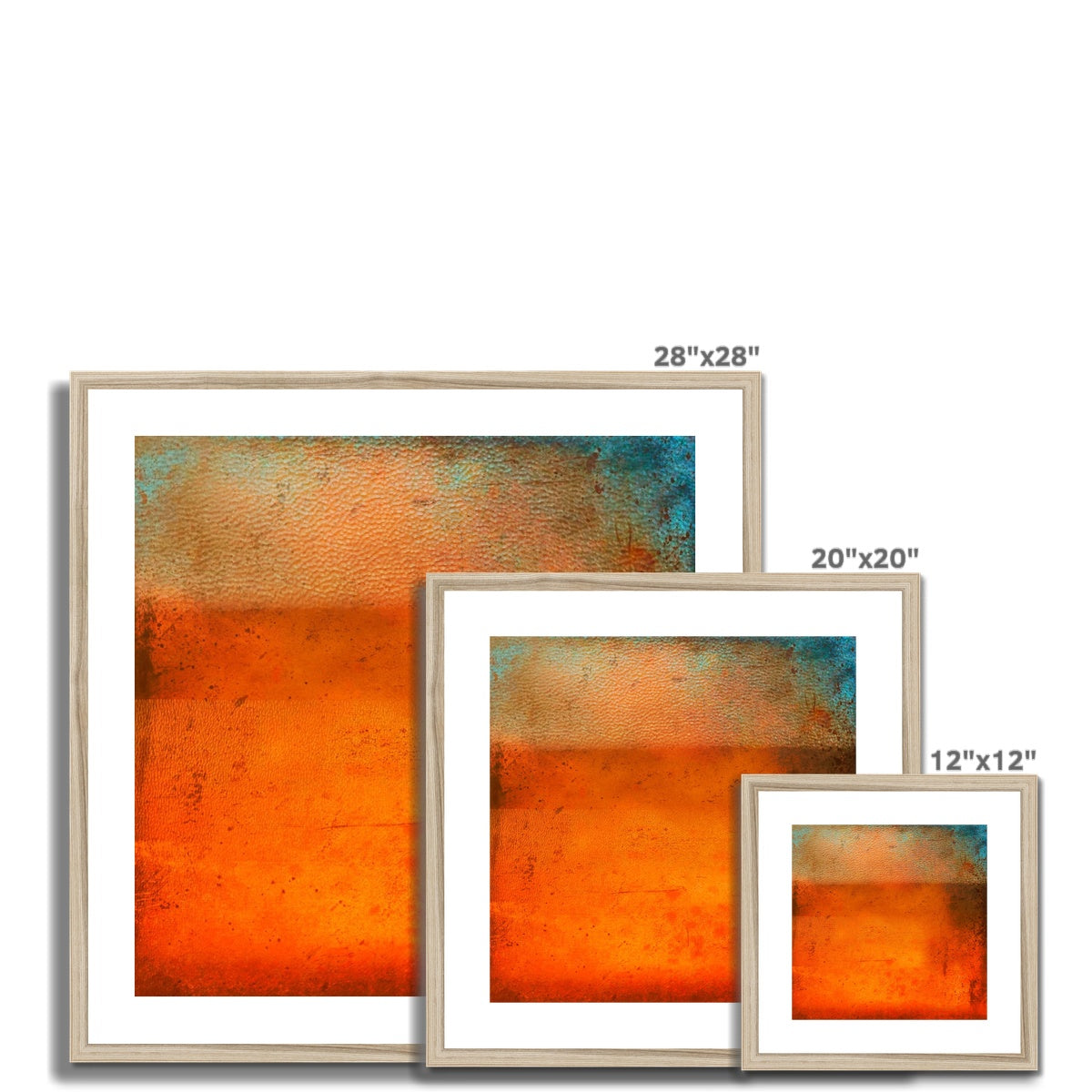 Sunset Horizon Abstract Painting | Framed & Mounted Prints From Scotland