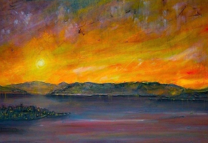 Sunset Over Gourock Art Prints from my River Clyde Art Gallery Collection