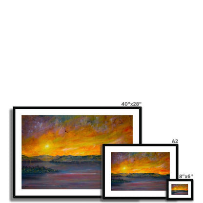 Sunset Over Gourock Painting | Framed &amp; Mounted Prints From Scotland