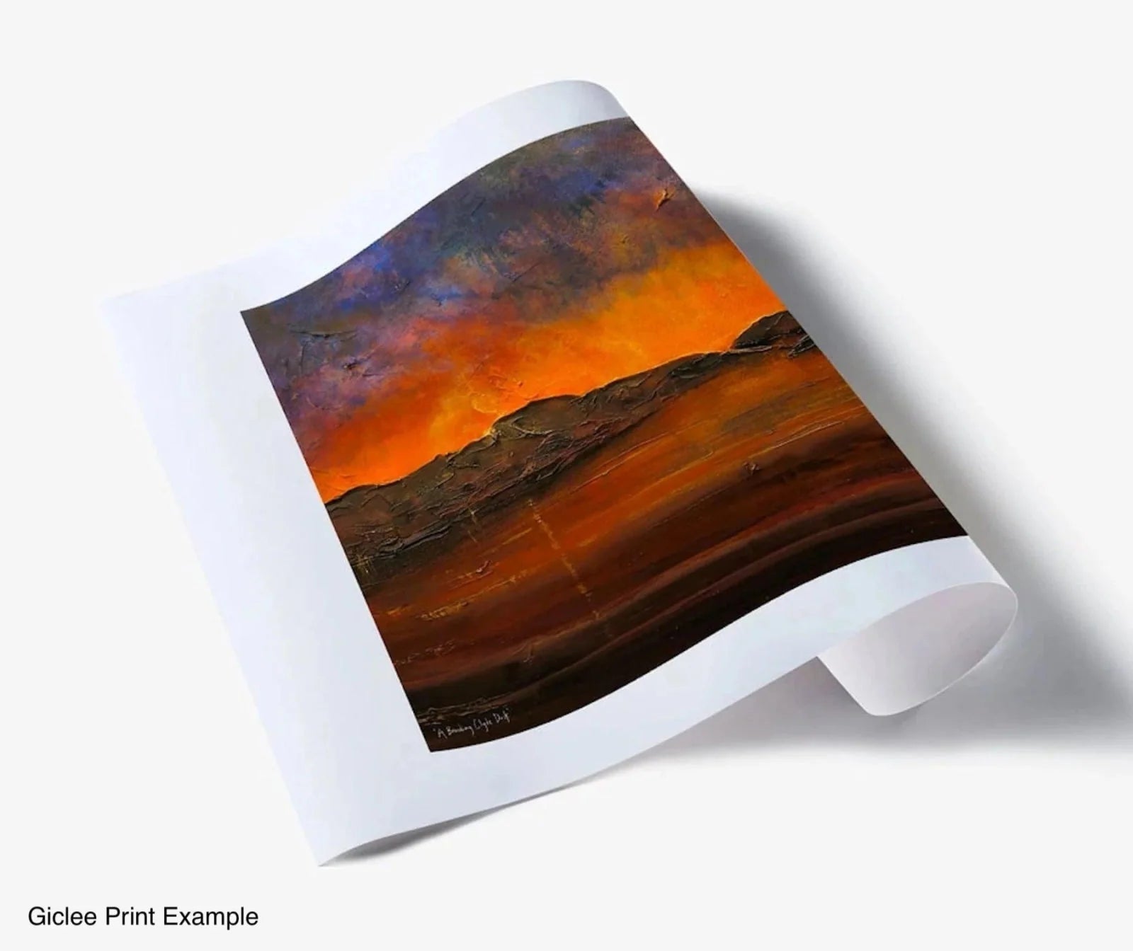 Sunset Over Jura | Panoramic Painting & Art Prints | Hebridean Islands Art Gallery | Paintings, Prints, Homeware and Art Gifts From Scotland By Scottish Artist Kevin Hunter