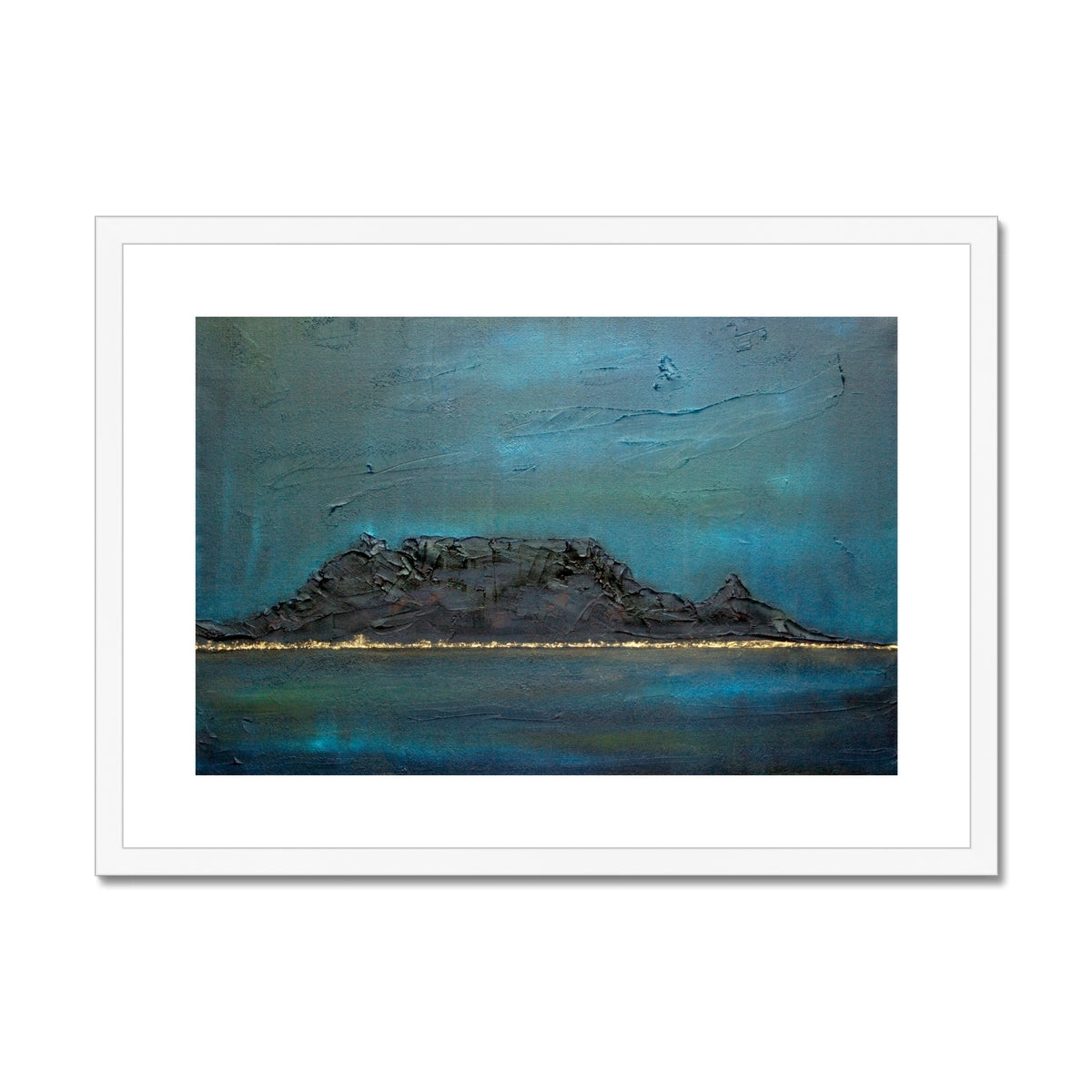 Table Mountain Dusk Painting | Framed &amp; Mounted Prints From Scotland